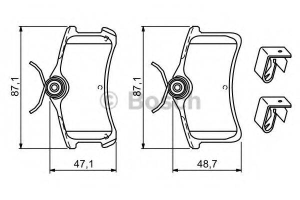 BOSCH 0986494274 Комплект гальмівних колодок, дискове гальмо