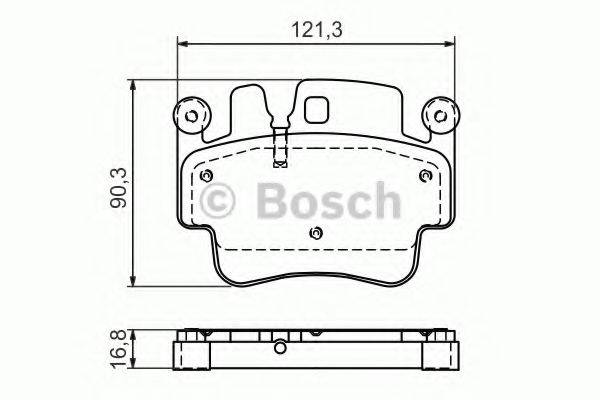 BOSCH 0986494281 Комплект гальмівних колодок, дискове гальмо