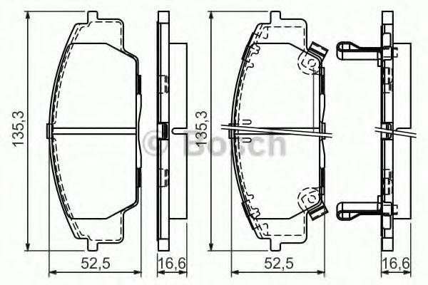 BOSCH 0986494311 Комплект гальмівних колодок, дискове гальмо