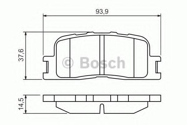 BOSCH 0986494359 Комплект гальмівних колодок, дискове гальмо