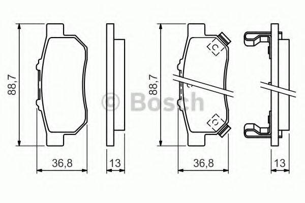 BOSCH 0986494392 Комплект гальмівних колодок, дискове гальмо