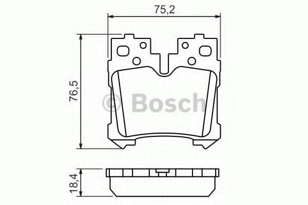 BOSCH 0986494424 Комплект гальмівних колодок, дискове гальмо