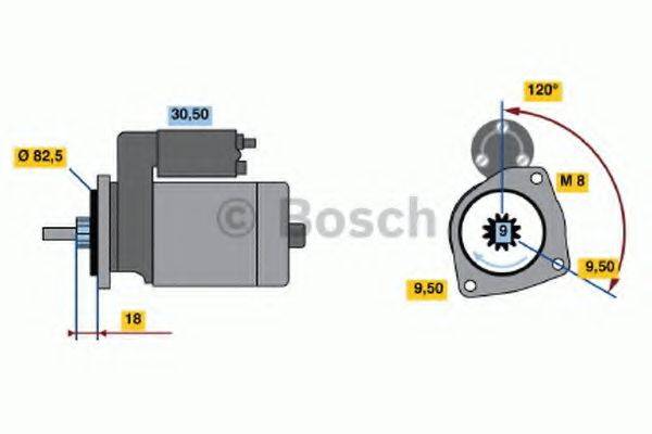 BOSCH 0001110007 Стартер