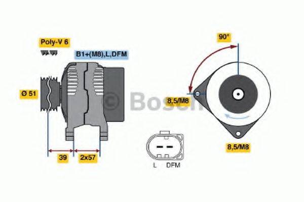 BOSCH 0124325128 Генератор