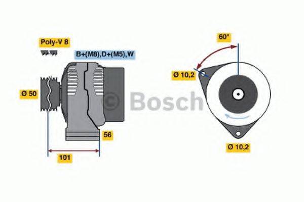 BOSCH 0986037380 Генератор