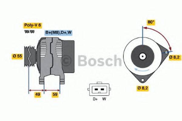 BOSCH 0986038070 Генератор