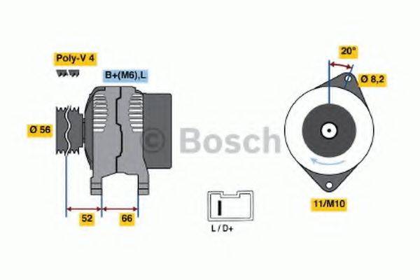 BOSCH 0986038831 Генератор