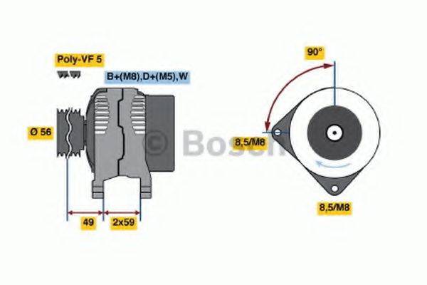 BOSCH 0986040930 Генератор