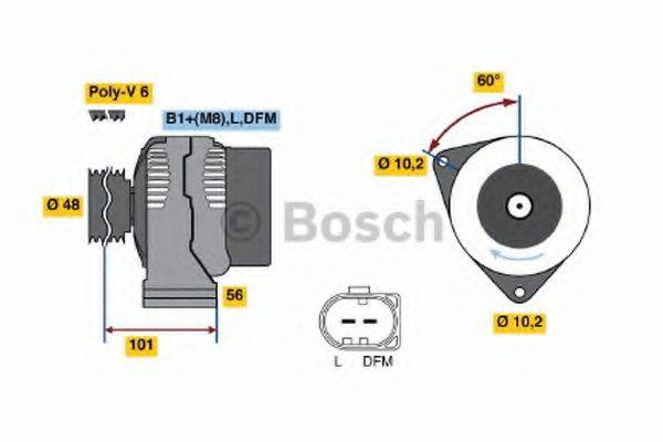 BOSCH 0986042540 Генератор