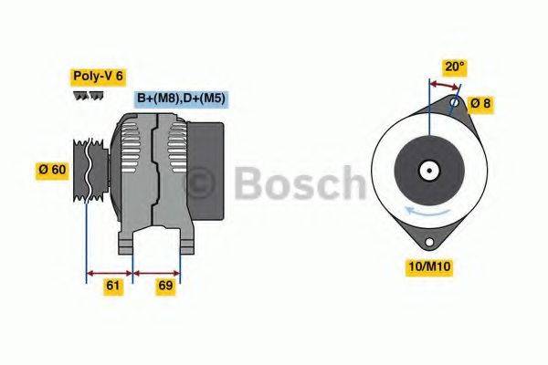 BOSCH 0986080030 Генератор