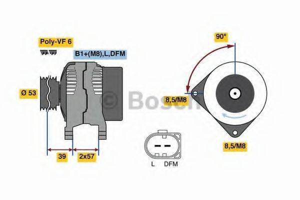 BOSCH 0986080600 Генератор