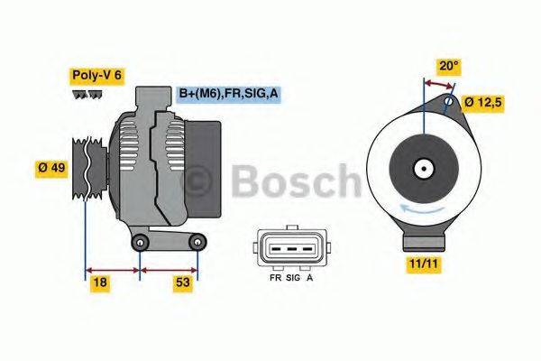 BOSCH 0986080700 Генератор