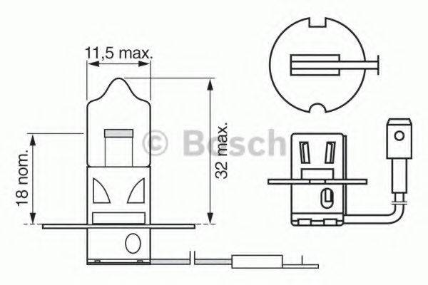 BOSCH 1987302038 Лампа розжарювання, фара далекого світла; Лампа розжарювання, основна фара; Лампа розжарювання, протитуманна фара