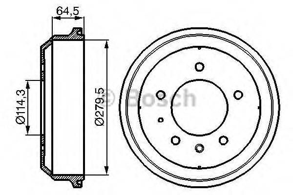 BOSCH 0986477093 Гальмівний барабан