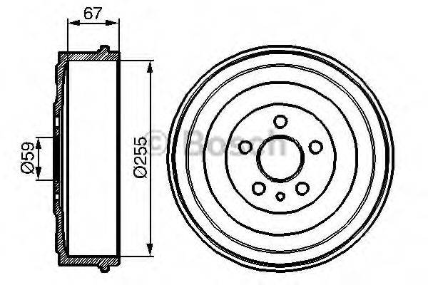 BOSCH 0986477144 Гальмівний барабан