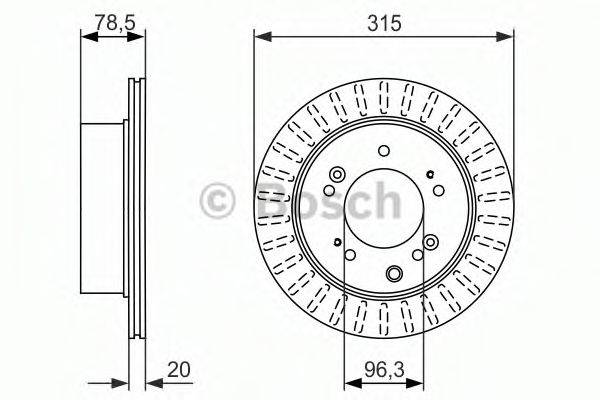 BOSCH 0986479793 гальмівний диск