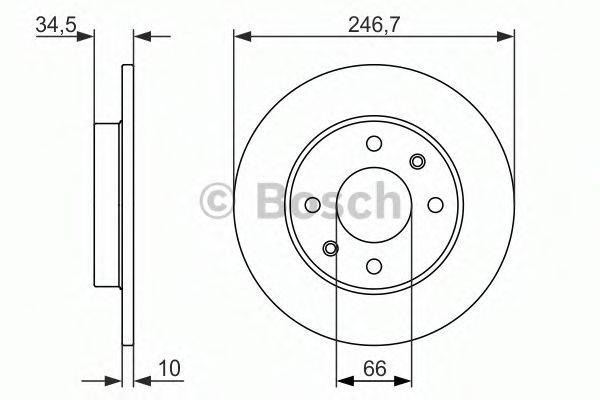 BOSCH 0986479827 гальмівний диск