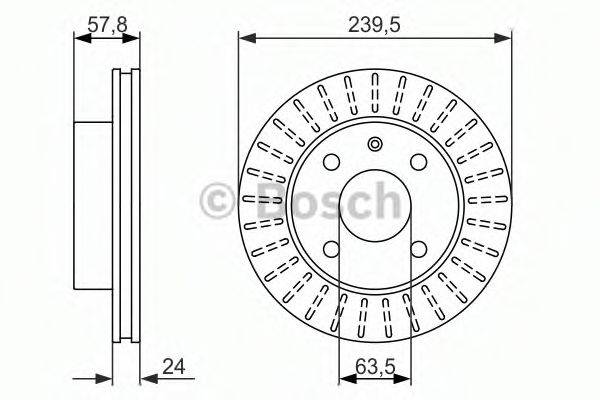 BOSCH 0986479836 гальмівний диск