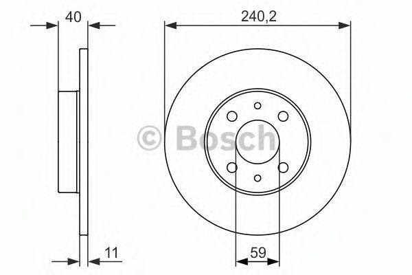 BOSCH 0986479857 гальмівний диск