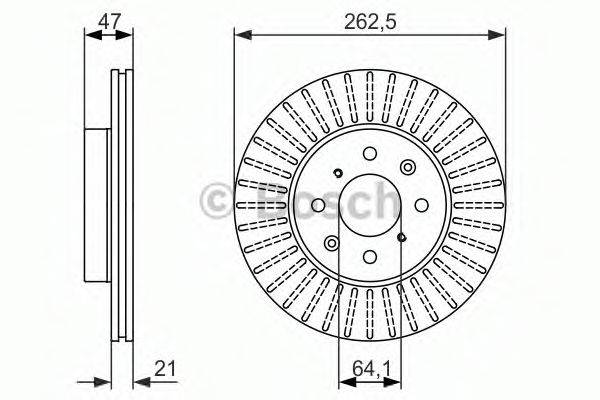 BOSCH 0986479896 гальмівний диск