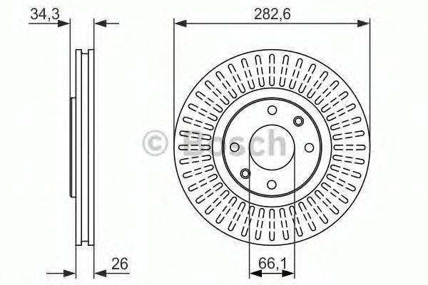 BOSCH 0986479924 гальмівний диск