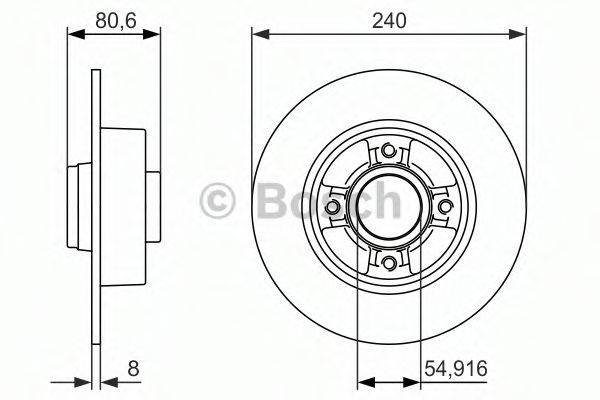 BOSCH 0986479926 гальмівний диск