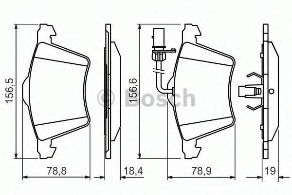 BOSCH 0986494415 Комплект гальмівних колодок, дискове гальмо