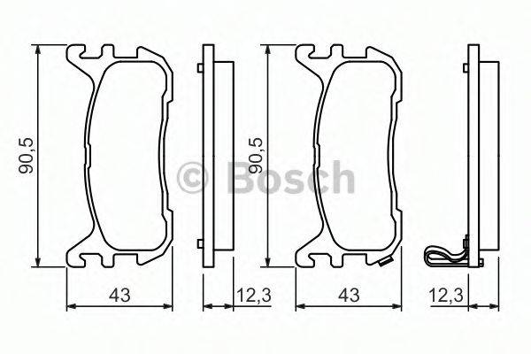 BOSCH 0986494482 Комплект гальмівних колодок, дискове гальмо