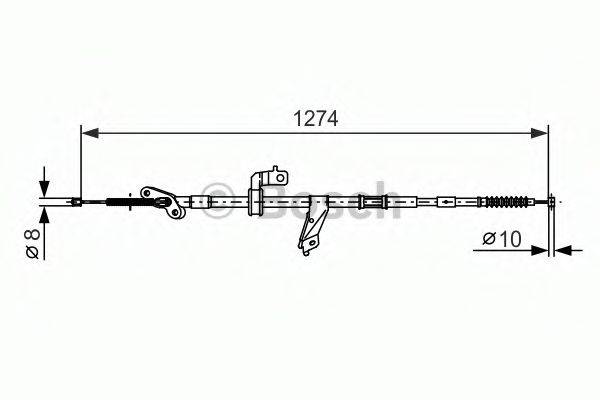 BOSCH 1987482366 Трос, стоянкова гальмівна система