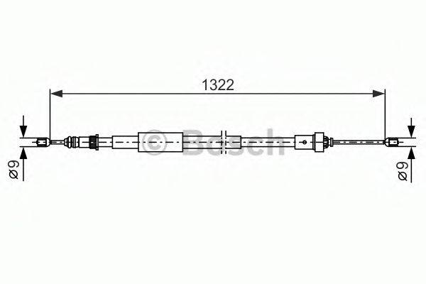 BOSCH 1987482385 Трос, стоянкова гальмівна система