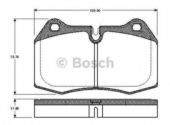 BOSCH 0986TB2247 Комплект гальмівних колодок, дискове гальмо