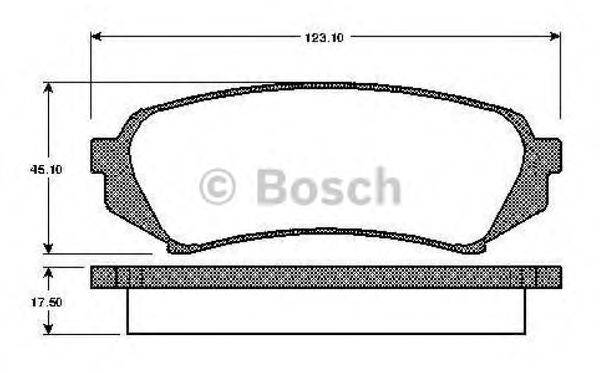 BOSCH 0986TB2347 Комплект гальмівних колодок, дискове гальмо