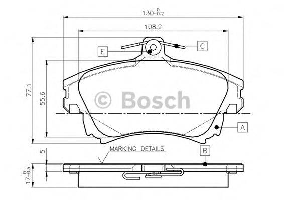 BOSCH 0986TB2349 Комплект гальмівних колодок, дискове гальмо