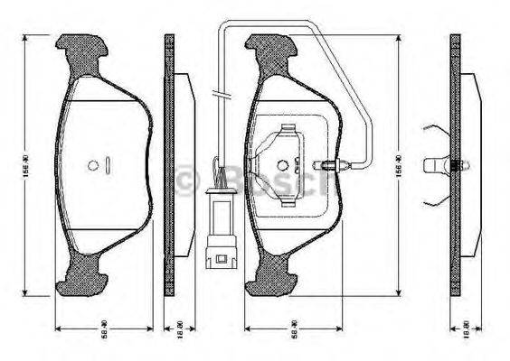 BOSCH 0986TB2697 Комплект гальмівних колодок, дискове гальмо