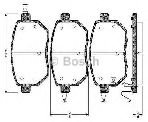 BOSCH 0986TB2856 Комплект гальмівних колодок, дискове гальмо