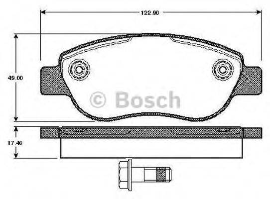 BOSCH 0986TB2874 Комплект гальмівних колодок, дискове гальмо