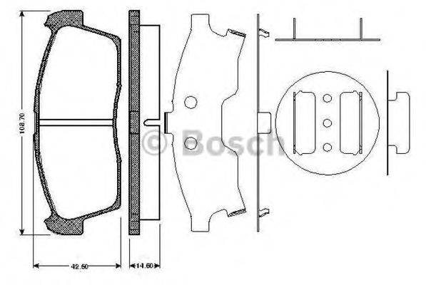 BOSCH 0986TB2930 Комплект гальмівних колодок, дискове гальмо