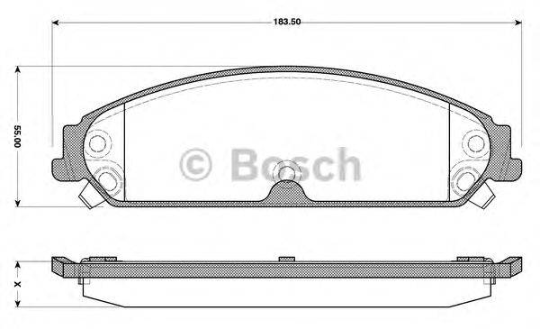 BOSCH 0986TB3119 Комплект гальмівних колодок, дискове гальмо