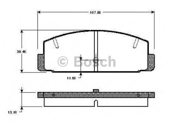 BOSCH 0986TB2095 Комплект гальмівних колодок, дискове гальмо