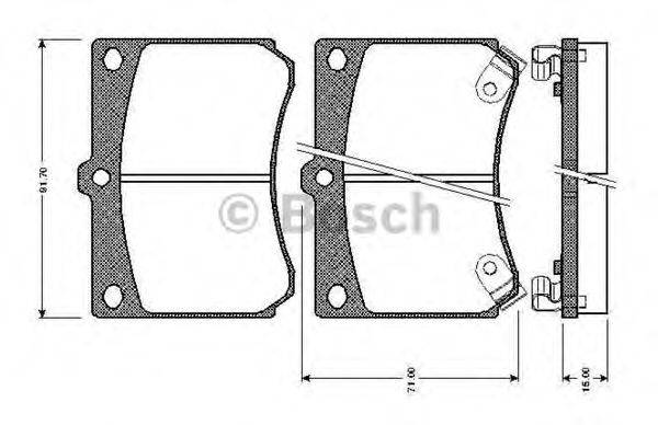 BOSCH 0986TB2186 Комплект гальмівних колодок, дискове гальмо