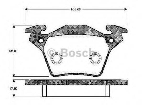 BOSCH 0986TB2354 Комплект гальмівних колодок, дискове гальмо