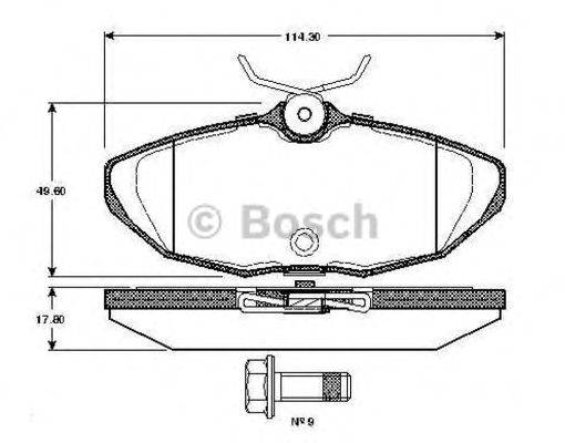 BOSCH 0986TB2363 Комплект гальмівних колодок, дискове гальмо