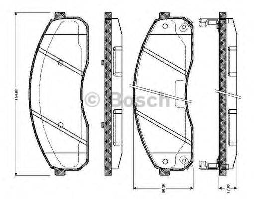 BOSCH 0986TB2394 Комплект гальмівних колодок, дискове гальмо