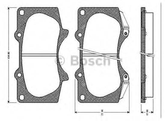 BOSCH 0986TB2449 Комплект гальмівних колодок, дискове гальмо