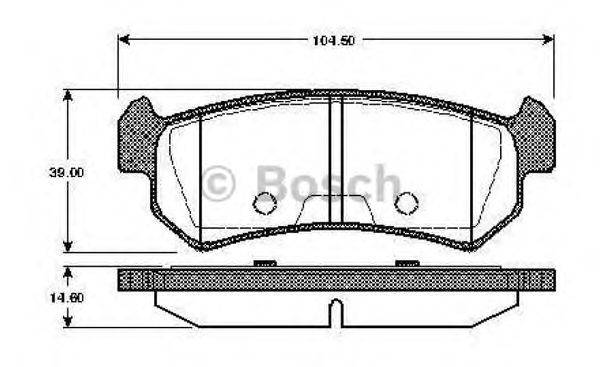 BOSCH 0986TB2465 Комплект гальмівних колодок, дискове гальмо