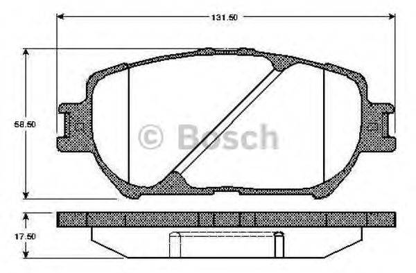 BOSCH 0986TB2843 Комплект гальмівних колодок, дискове гальмо