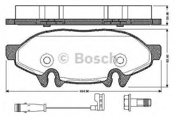 BOSCH 0986TB2882 Комплект гальмівних колодок, дискове гальмо