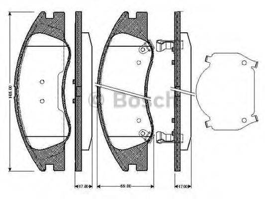 BOSCH 0986TB2892 Комплект гальмівних колодок, дискове гальмо