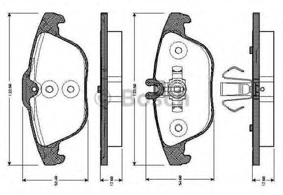 BOSCH 0986TB3049 Комплект гальмівних колодок, дискове гальмо