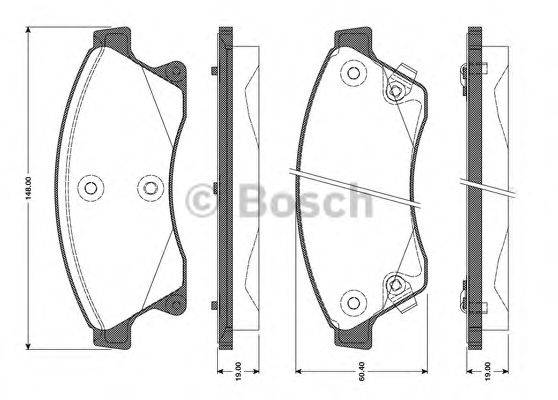 BOSCH 0986TB3104 Комплект гальмівних колодок, дискове гальмо